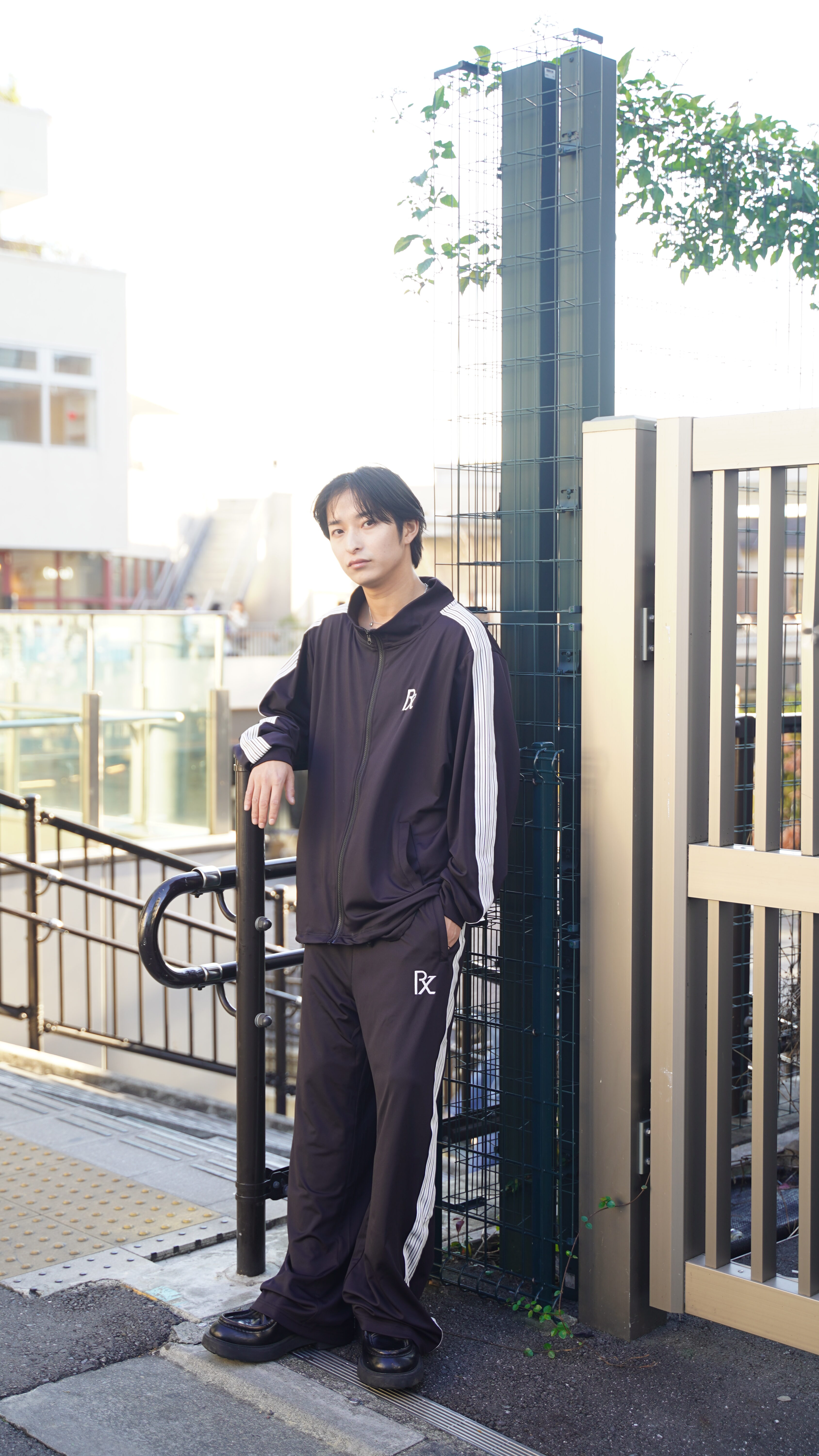 Track jacket Black/White画像