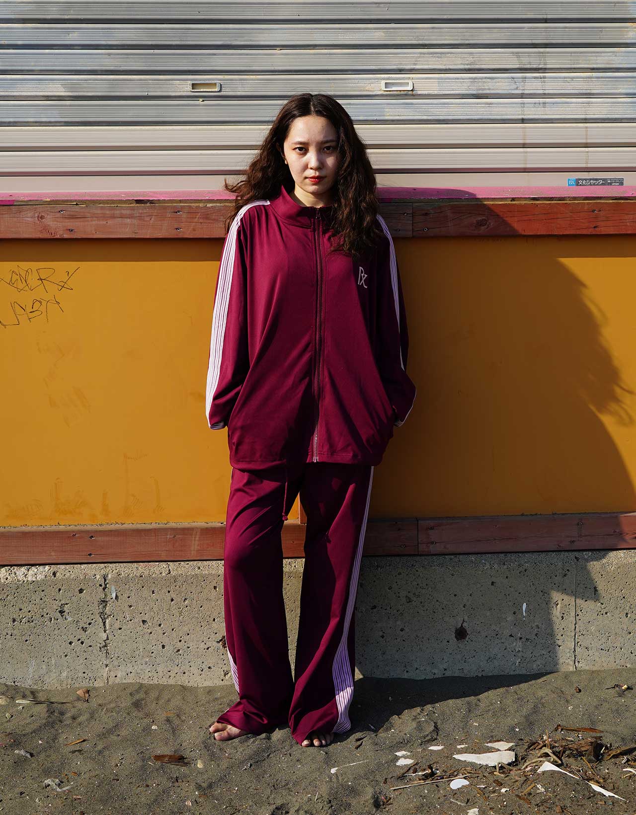 Track Pants Burgundy/Pink画像